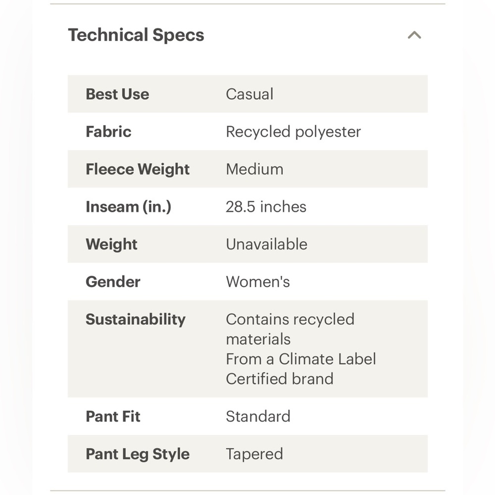 REI Teton fleece pants - Picture 9 of 9